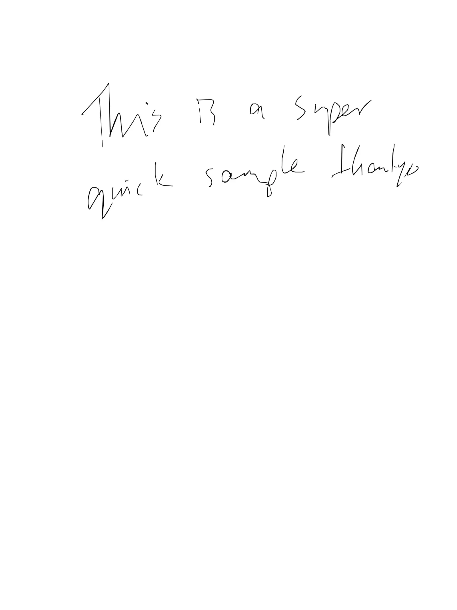 Document from my reMarkable: Quick sheets, first handwritten page